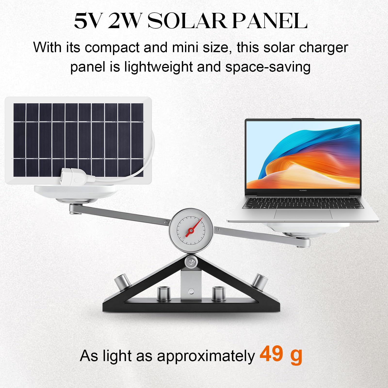 Amazon.co.jp: 5V 5W USBソーラーパネル充電器、ポータブルソーラー